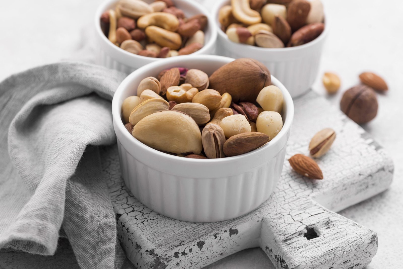 bowls filled with nuts