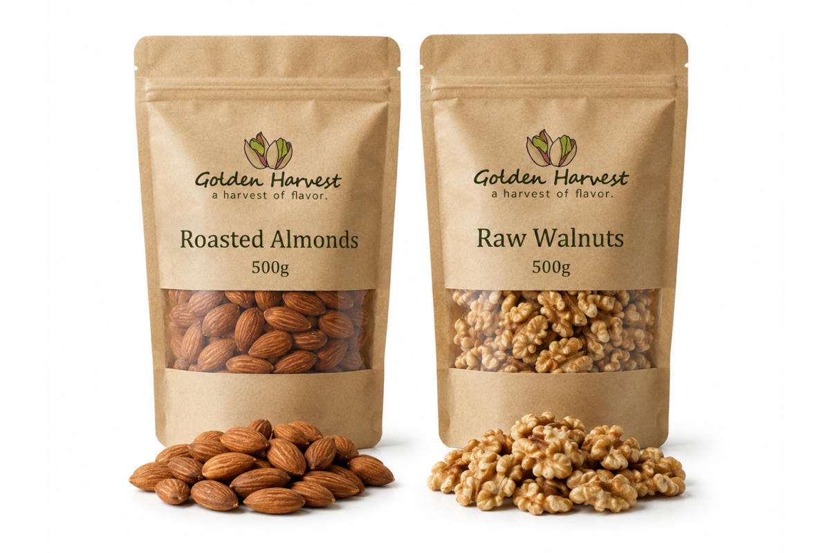Healthy Snack Bundle with roasted almonds and raw walnuts in the Philippines